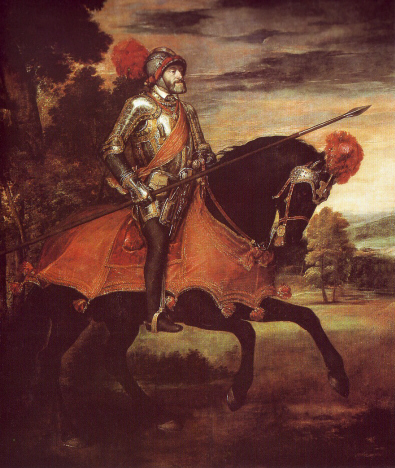 Carlos V en la batalla de Mühlberg, óleo de Tiziano de 1548, Museo del Prado, Madrid