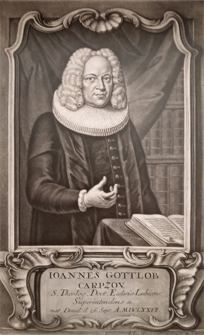 CARPZOV, JOHANN GOTTLOB (1679-1767)