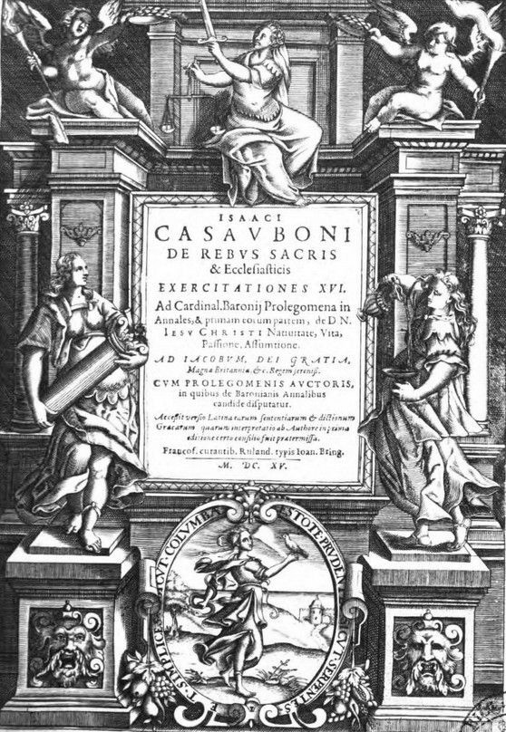 Portada de De rebus sacris et ecclesiasticis Exercitationes xvi ad Baronii Annales