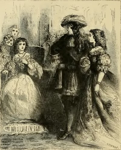 Carlos II introduce a Lady Castlemaine en la corteIlustración de Cassell's Illustrated History of England