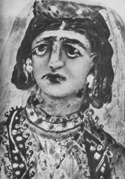 Cristiana distinguida. Fresco de la catacumba de Pedro y Marcelino, Roma. Siglo IV