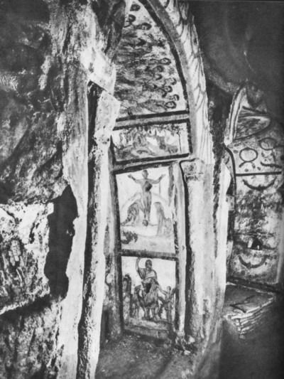 Nicho de la catacumba de Giordani, Roma. Siglo IV