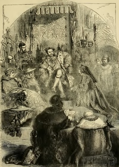 Juicio de Catalina de Aragónilustración de Cassell's Illustrated History of England