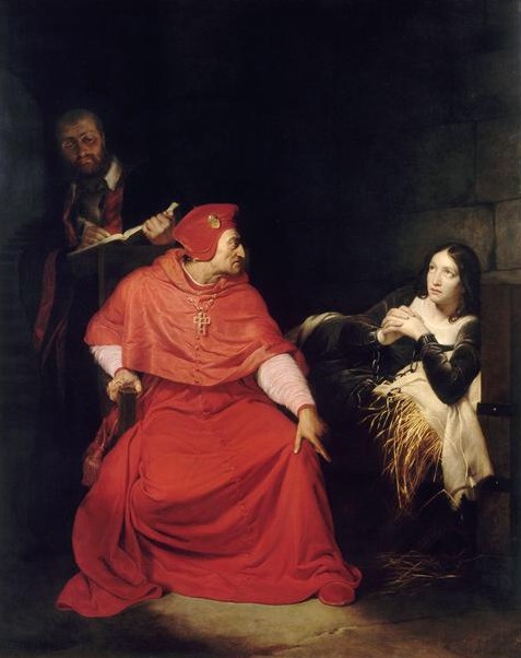Juana de Arco enferma interrogada por Pierre Cauchon, por Paul Delaroche