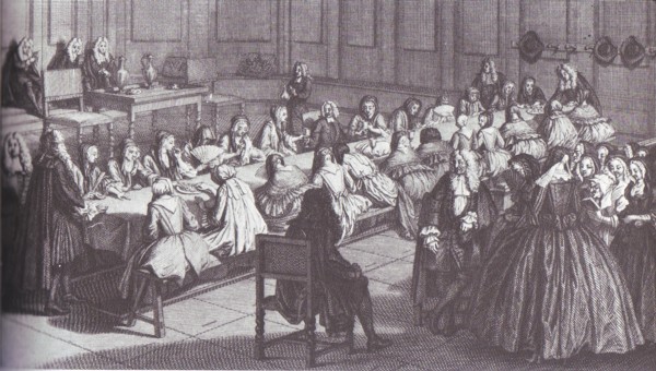 Reparto de la Cena, en Ceremonias y costumbres religiosas de todos los pueblos del mundo, de B. Picart. Ámsterdam, 1733