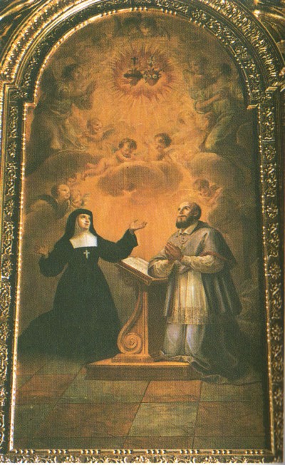 Francisco de Sales y Juana Francisca Fremiot de Chantal,por C. Giacquinto. Iglesia de las Salesas, Madrid