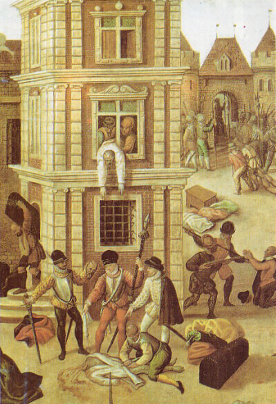 Muerte de Coligny el día de San Bartolomé
