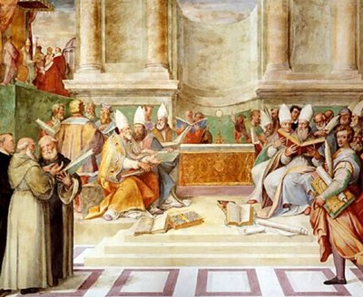 Fresco del concilio de Trento, palacio Farnesio de Caprarola