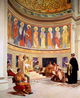 Crisóstomo desterrado por la emperatriz Eudoxia, por Benjamin Constant