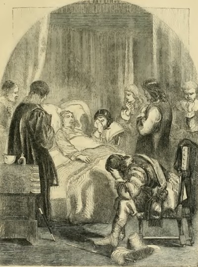 Muerte de Oliver Cromwellilustración de Cassell's Illustrated History of England