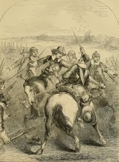 Cromwell sofoca el motínilustración de Cassell's Illustrated History of England