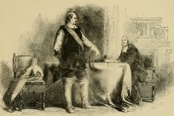 Cromwell y Milton, ilustración de Cassell's Illustrated History of England