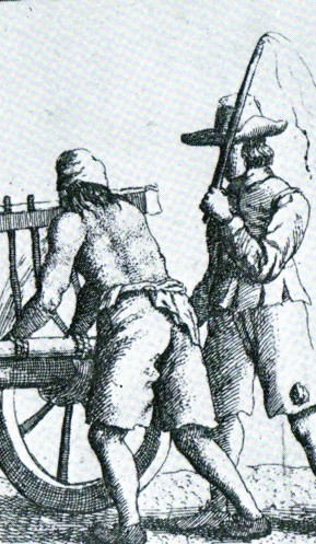 James Naylor azotado por ir por Bristol en 1658 como si fuera el Mesías