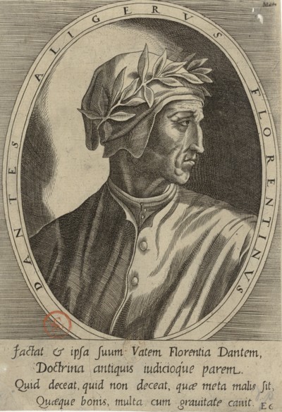 Dante Alighieri, grabado antiguo
