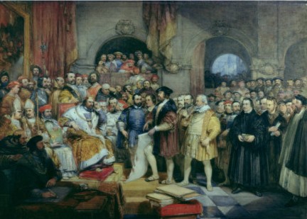 Los evangélicos presentan su protesta en la dieta de Spira de 1529por George Cattermole