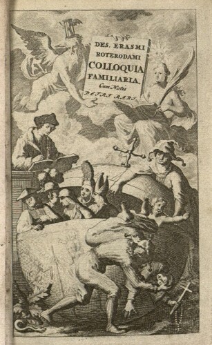 Grabado satírico de una obra de Erasmo