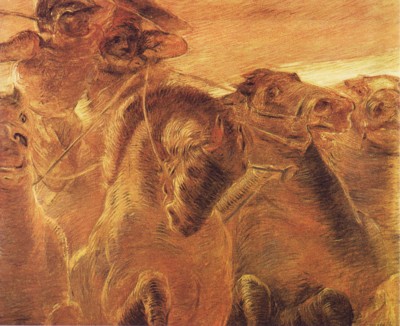Eroica, óleo sobre lienzo de Gaetano Previati.Colección privada
