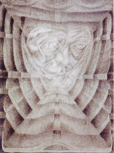 Escrúpulo, lápiz sobre papel de Romolo Romani.Colección privada, Brescia