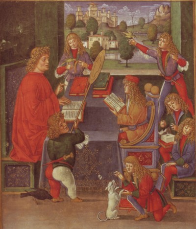 Gramática latina de Maximiliano Sforza, folio 13 verso