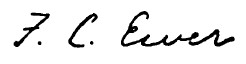 Firma de Ferdinand Cartwright Ewer