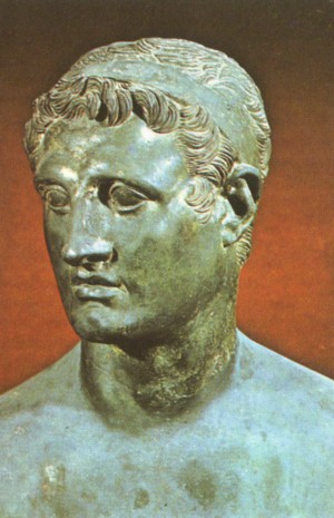 Ptolomeo II Filadelfo, busto en bronce.Museo Arqueológico Nacional, Nápoles