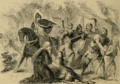 Despoblación de Hampshire, para formar New ForestIlustración de Cassell's Illustrated History of England