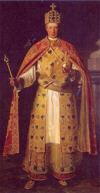 Francisco II, último emperador del Sacro Imperio, cuadro de Ludwig Streitenfeld, 1874