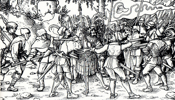 Caballero imperial apresado por los campesinos