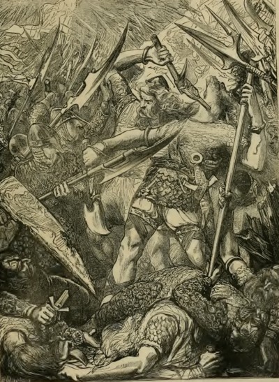 Muerte de Harold en la batalla de HastingsIlustración de Cassell's Illustrated History of England