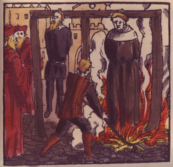 Quema de herejes en el siglo XVI