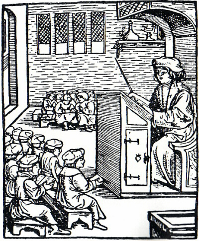 Grabado de la escuela monástica de Magdeburgo