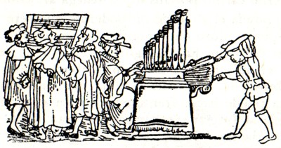 Ilustración de un coro cantando