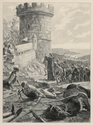 Los husitas bajo Jan Ziska derrotan al ejército católico de Segismundo, por G. Rochegrosse