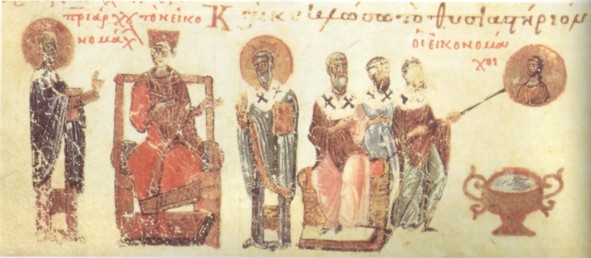 Iconoclasta encalando una imagen