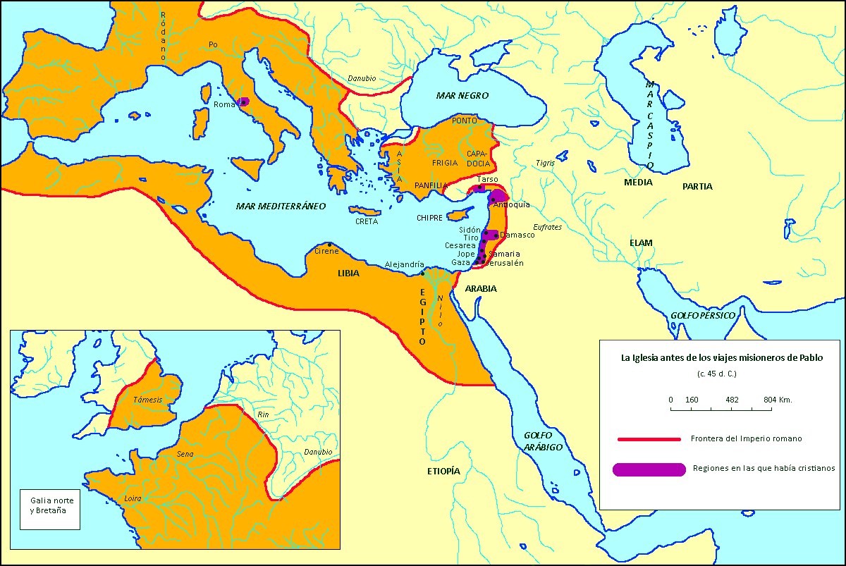 La Iglesia antes de los viajes misioneros de Pablo