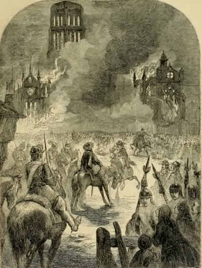 Incendio de San Pablo en LondresIlustración de Cassell's Illustrated History of England