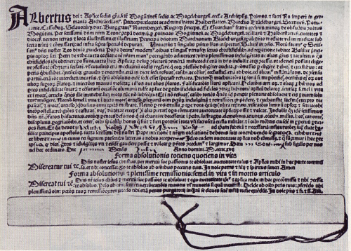 Breve de indulgencia de 1 de julio de 1517