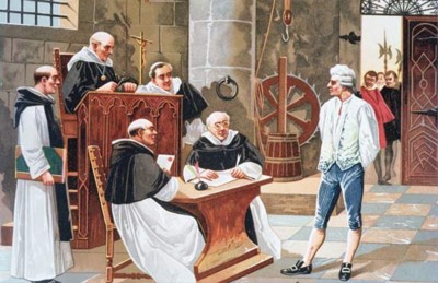 Interrogatorio de un acusado por el tribunal inquisidor