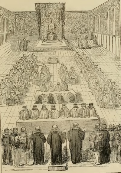 La reina y su parlamento,Ilustración de Cassell's Illustrated History of England