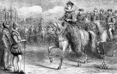 Isabel en TilburyIlustración de British Battles on Land and Sea