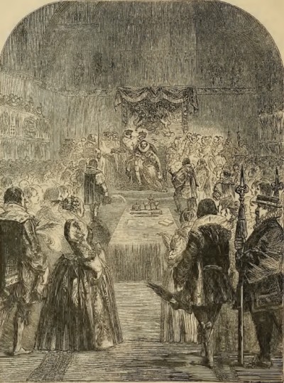 Coronación de Jacobo I en WestmintserIlustración de Cassell's Illustrated History of England