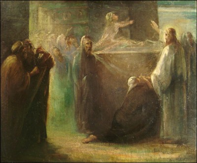 Resurrección de la hija de Jairo, por Jean Delville