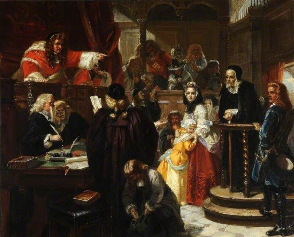 El juez Jeffreys acusando a Baxter, por Edward Matthew Ward