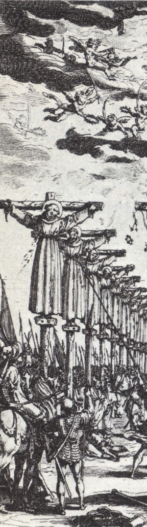 Misioneros jesuitas crucificados en Nagasaki, 1597