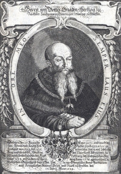 Jorge de Sajonia, grabado de Peter Troschel