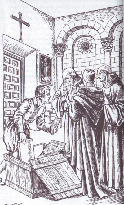 Julianillo Hernández reparte Biblias en el convento de Sevilla