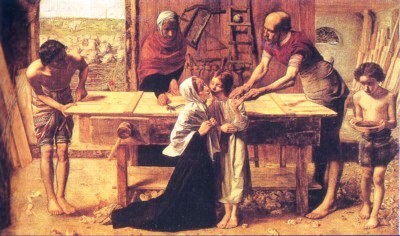 Cristo en casa de sus padres, por Ford Madox Brown.Tate Gallery, Londres