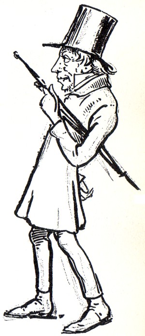 Caricatura de Kierkegaard