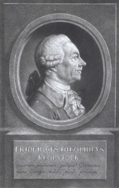 Friedrich Gottlieb Klopstock, grabado de Johann Elias Haid