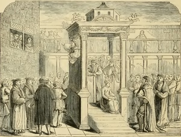 Latimer predicando ante Eduardo VI